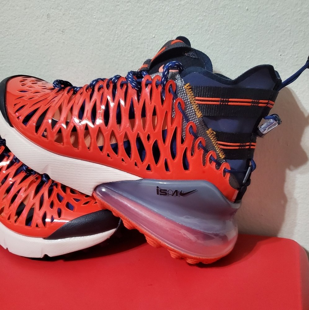Nike AIR MAX 270 ISPA Terra Orange/Blue Void - Picture 5 of 12